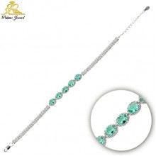 Gümüş Zirkon Taşlı Bilezik / Bileklik